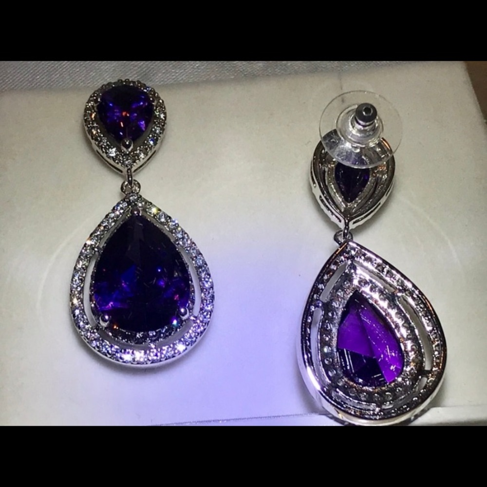 Earrings replica famous amethyst